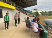 Polres Sintang Amankan Laga Piala Ketua ASPROV PSSI Kalbar U-19 di Stadion Baning